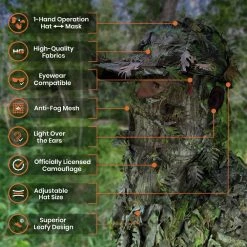 QuikCamo 2-in-1 FRONT Leafy Face Mask & Camo Hat -Camouflage Sales Shop 114807534 42813.1682969746