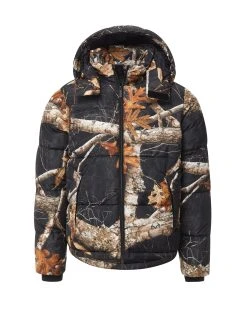 The Very Warm Hooded Puffer Shadows Camo Unisex Realtree Jacket | EDGE Colors