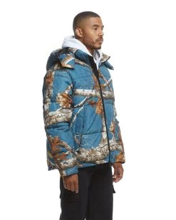 The Very Warm Hooded Puffer Slate Blue Camo Unisex Realtree Jacket | EDGE Colors -Camouflage Sales Shop 138781127 34685.1696266776