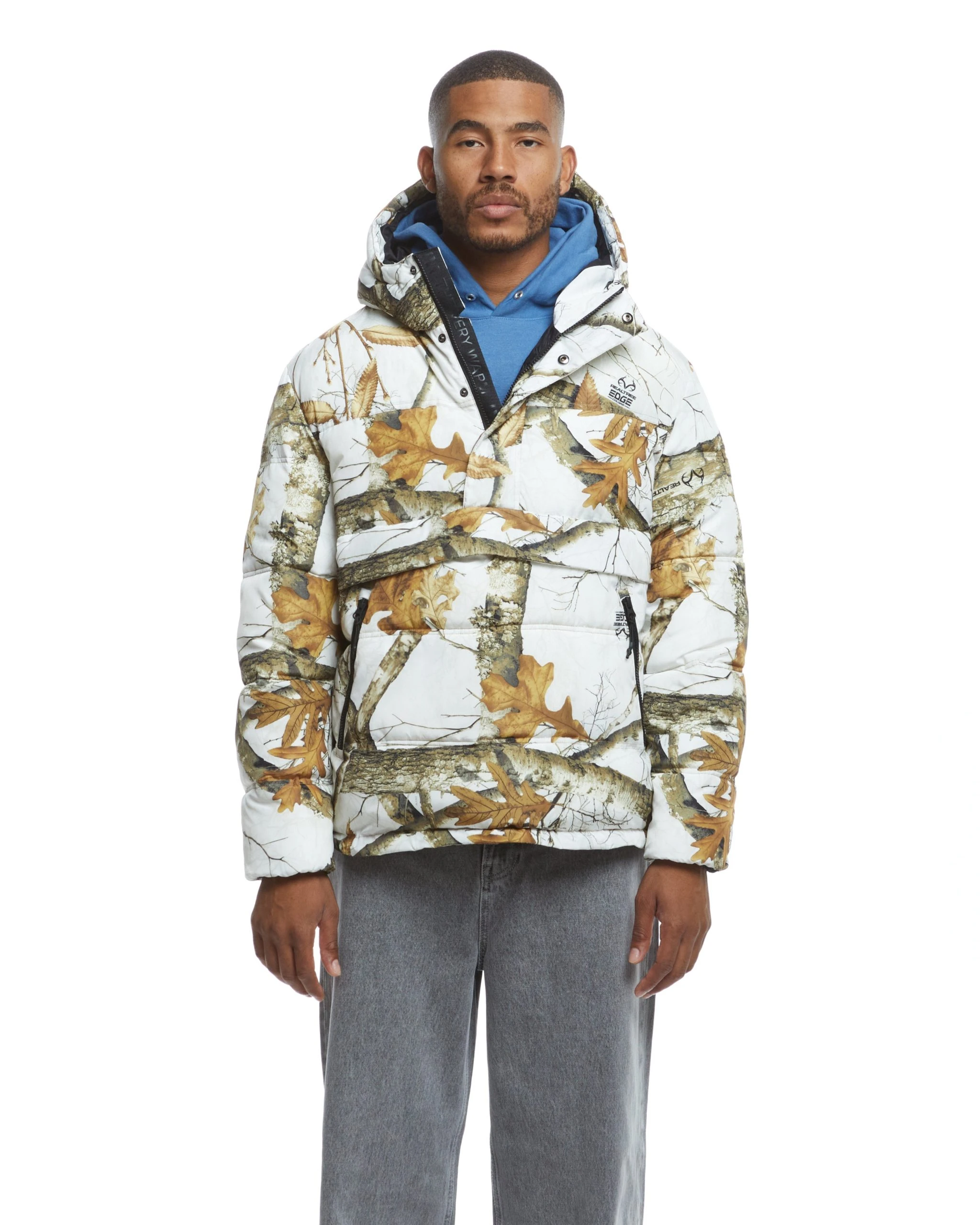 The Very Warm Anorak Puffer Snow Camo Unisex Realtree Anorak Jacket | EDGE Colors 6 The Very Warm Anorak Puffer Snow Camo Unisex Realtree Anorak Jacket | EDGE Colors - Image 4