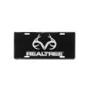 Realtree Antler Logo Black License Plate