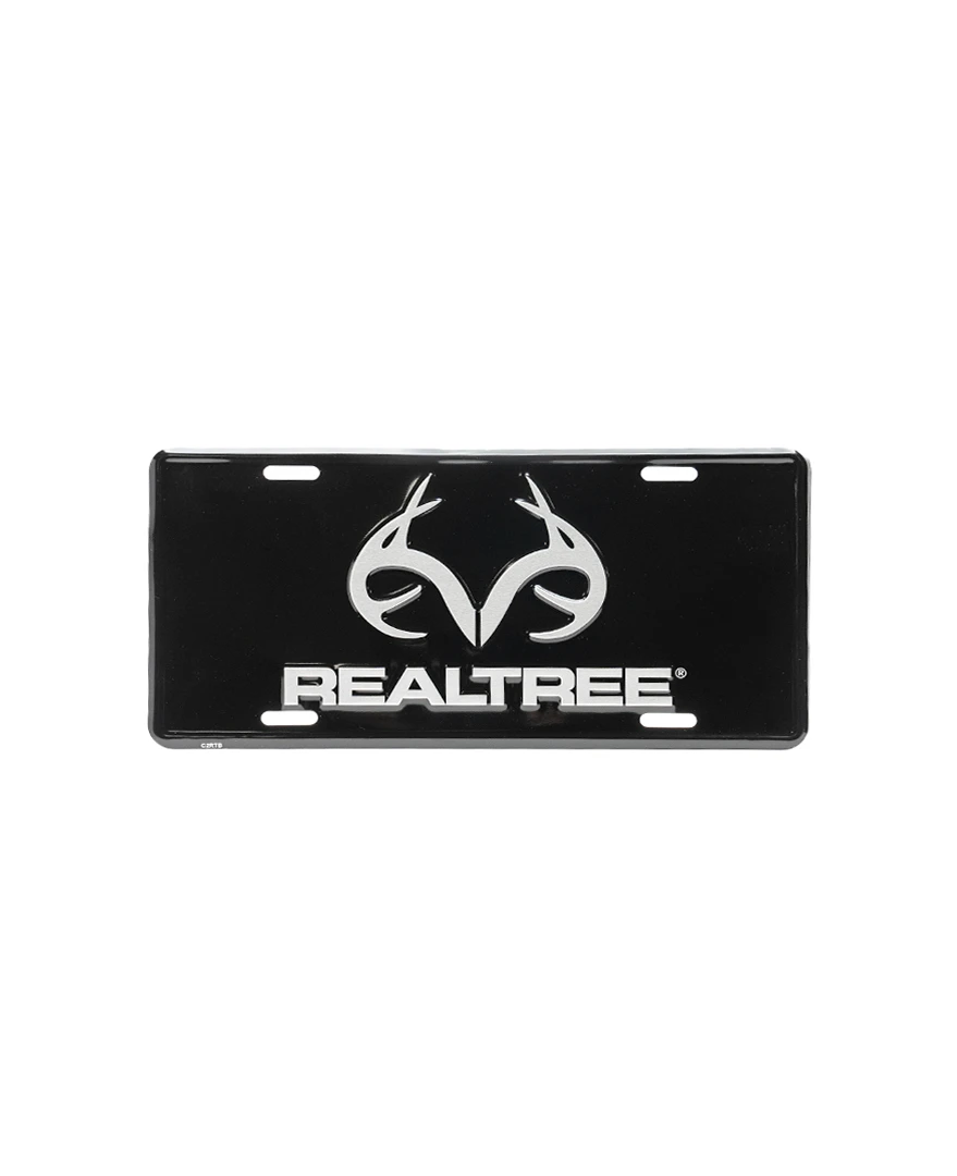 Realtree Antler Logo Black License Plate 2 Realtree Antler Logo Black License Plate