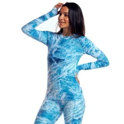 Realtree Women's Long Sleeve Shirt With Thumb Holes | Aspect -Camouflage Sales Shop Aspect Fishing Long Sleeve Shirt with Thumb Hole in Blue Side 67740.1642625291