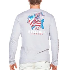 Realtree Men's  Fishing Ameribass Long Sleeve Shirt -Camouflage Sales Shop C11085 GY Back 38237.1648066682
