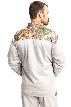 Men's Cash Performance Fleece 1/4 Zip Jacket | EDGE -Camouflage Sales Shop C11209 GY BACK 30743.1692994889