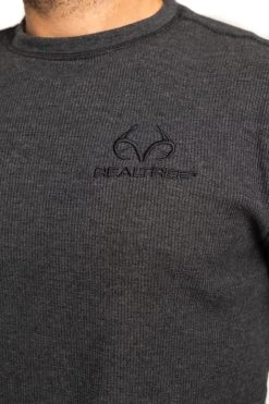 Realtree Men's Highwayman Black Work Thermal Long Sleeve Shirt -Camouflage Sales Shop C11217 BK detail2 34212.1693257493