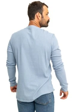 Realtree Men's Highwayman Blue Work Thermal Long Sleeve Shirt -Camouflage Sales Shop C11217 BL back3 17463.1693257803