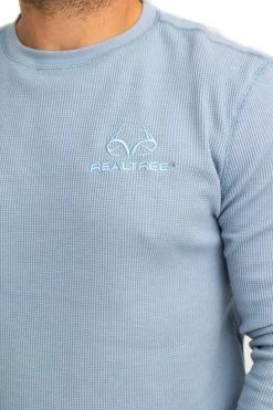 Realtree Men's Highwayman Blue Work Thermal Long Sleeve Shirt -Camouflage Sales Shop C11217 BL detail 49907.1693257803