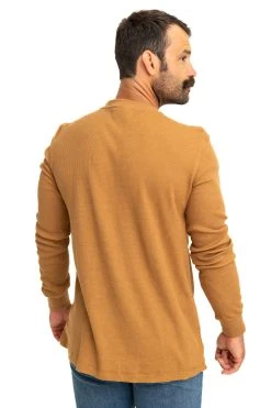 Realtree Men's Highwayman Brown Work Thermal Long Sleeve Shirt -Camouflage Sales Shop C11217 BR back2 46739.1693257874