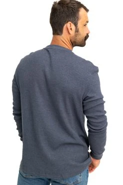 Realtree Men's Highwayman Navy Work Thermal Long Sleeve Shirt -Camouflage Sales Shop C11217 NV back2 31373.1693257933