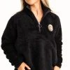 Realtree Women's Jolene Black Sherpa 1/4 Zip Pullover -Camouflage Sales Shop C30384 BK SIDE 08554.1693238223