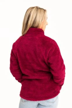 Realtree Women's Jolene Purple Sherpa 1/4 Zip Pullover -Camouflage Sales Shop C30384 PL BACK 44599.1693240732