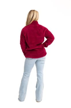 Realtree Women's Jolene Purple Sherpa 1/4 Zip Pullover -Camouflage Sales Shop C30384 PL FULL BACK 72358.1693240732