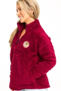 Realtree Women's Jolene Purple Sherpa 1/4 Zip Pullover -Camouflage Sales Shop C30384 PL SIDE 37022.1693240732