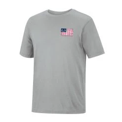 Realtree Men's Salt & Stripes Fishing Performance Short Sleeve Shirt -Camouflage Sales Shop CS11086 GY Front 39625.1675277589