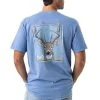 Realtree Men's Whitetail Comfort Colors Blue Shirt -Camouflage Sales Shop DR101 BL BACK FULL.JPG 50339.1684264646