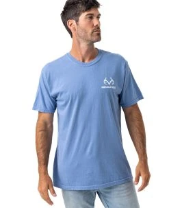 Realtree Men's Whitetail Comfort Colors Blue Shirt -Camouflage Sales Shop DR101 BL FRONT FULL.JPG 43990.1684264646