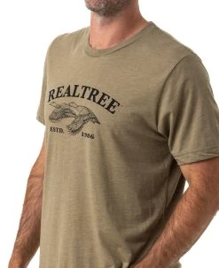 Realtree Men's ESTD. 1986 Duck Logo Shirt -Camouflage Sales Shop DU100 OD BACK 1 42352.1684266447