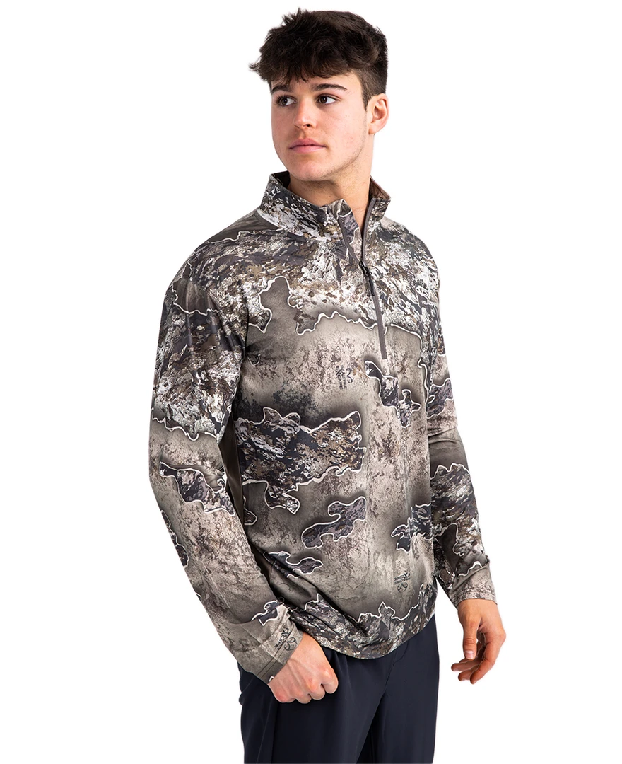 Realtree Meshback 1/4 Zip Performance Men's Shirt | EXCAPE 3 Realtree Meshback 1/4 Zip Performance Men's Shirt | EXCAPE