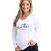 Realtree Fishing Women's Performance  White Long Sleeve Shirt -Camouflage Sales Shop Fishing V Neck White 880x10801 77426.1682541403