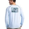 Realtree Fishing Long Sleeve Performance Men's Raglan Blue Shirt -Camouflage Sales Shop Light Blue Fishing LS 880x10804 76344.1682369324