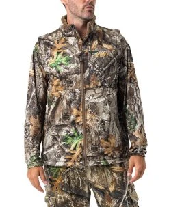 Realtree Men's Camo Early Dawn Sherpa Shell Vest | EDGE -Camouflage Sales Shop M10016 ED FRONT FULL 89703.1684268466