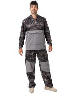 Realtree Men's Black Roaring Springs Packable UPF 40+ Rain Pant | Aspect -Camouflage Sales Shop M10030 CHAR FRONT FULL 17000.1684250961