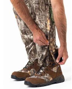 Realtree Men's Camo Ripley Trail Waterproof Pant | EDGE -Camouflage Sales Shop M10031P ED BOTTOM ZIPPER 37593.1684252625
