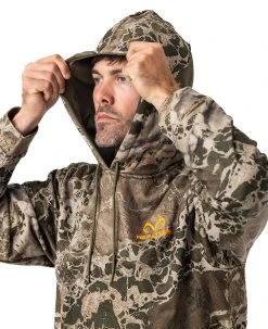 Realtree Men's Green Performance Hoodie | Wav3 -Camouflage Sales Shop M10109 WGR HOODIE 66433.1684268600