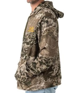Realtree Men's Green Performance Hoodie | Wav3 -Camouflage Sales Shop M10109 WGR SIDE 70813.1684268600