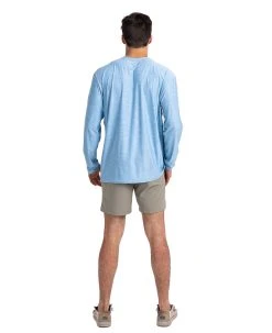 Realtree Fishing Reversible Performance Men's Blue Shirt | Mako -Camouflage Sales Shop M101 MG BLUE BACK FULL 00500.1682368310