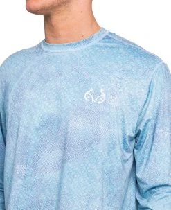 Realtree Fishing Reversible Performance Men's Blue Shirt | Mako -Camouflage Sales Shop M101 MG MAKO LOGO 81464.1682368310