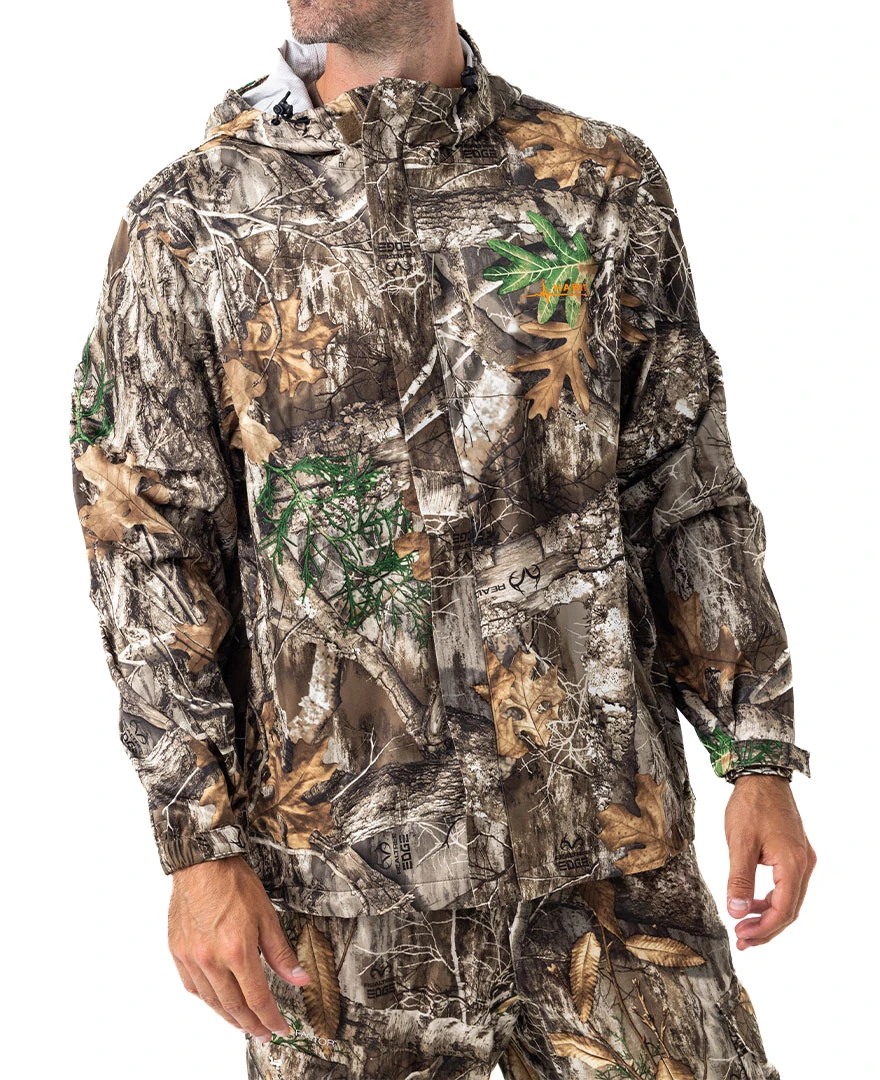 Realtree Men's Roaring Springs Packable Rain Jacket | EDGE 4 Realtree Men's Roaring Springs Packable Rain Jacket | EDGE - Image 2