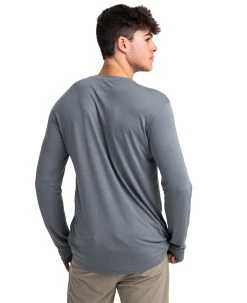 Realtree Fishing Bamboo Men's Long Sleeve Gray Shirt -Camouflage Sales Shop M103 DB BACK.JPG 85317.1683061186