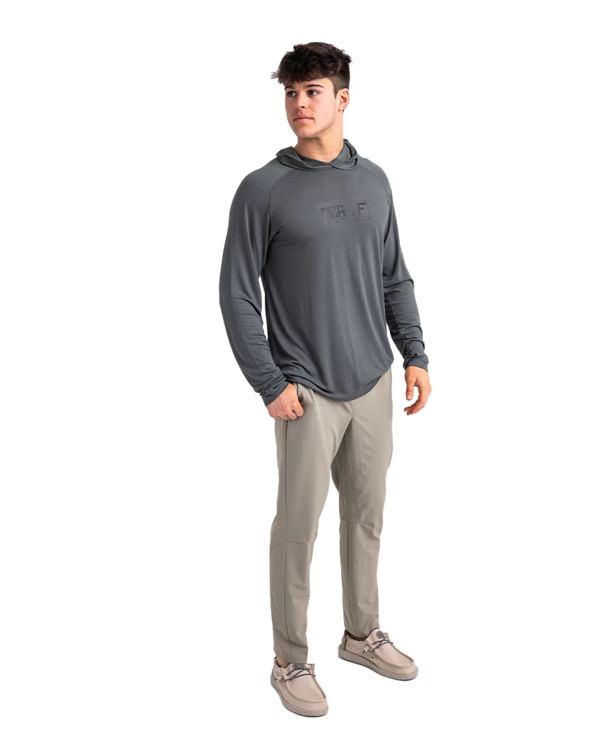 Realtree Fishing Bamboo Men's Long Sleeve Black Hooded Shirt 3 Realtree Fishing Bamboo Men's Long Sleeve Black Hooded Shirt