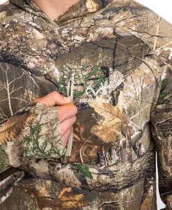 Realtree Bamboo Men's Long Sleeve Hooded Shirt | EDGE -Camouflage Sales Shop M104 ED THUMBHOLES 38342.1683215241