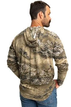 Realtree Bamboo Men's Long Sleeve Hooded Shirt | EXCAPE -Camouflage Sales Shop M104 EX BACK 24793.1692990931
