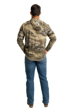 Realtree Bamboo Men's Long Sleeve Hooded Shirt | EXCAPE -Camouflage Sales Shop M104 EX FULL BACK 92288.1692990930