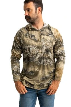 Realtree Bamboo Men's Long Sleeve Hooded Shirt | EXCAPE -Camouflage Sales Shop M104 EX IMAGE 78694.1692990931