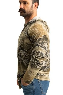 Realtree Bamboo Men's Long Sleeve Hooded Shirt | EXCAPE -Camouflage Sales Shop M104 EX SIDE 07948.1692990931
