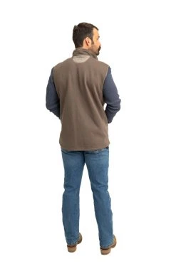 Realtree Men's Brown Fleece Vest -Camouflage Sales Shop M306 BR back2 12205.1693428547