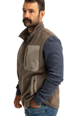 Realtree Men's Brown Fleece Vest -Camouflage Sales Shop M306 BR front3 31326.1693428549