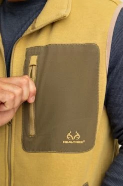 Realtree Men's Tan Fleece Vest -Camouflage Sales Shop M306 TN detail 10970.1693429009
