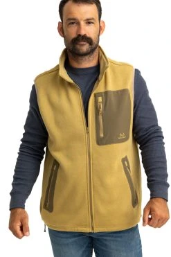 Realtree Men's Tan Fleece Vest -Camouflage Sales Shop M306 TN front2 73237.1693429008