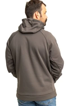 Realtree Men's Gray Pullover Hoodie With Vented Face Mask -Camouflage Sales Shop M307 CHAR back2 32105.1693491142