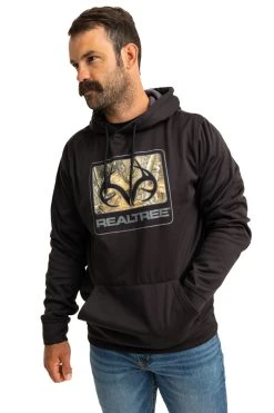 Realtree Men's Coldsnap Black Performance Hoodie -Camouflage Sales Shop RJOFH11235 B001 DETAILS 72723.1693240852