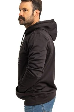 Realtree Men's Coldsnap Black Performance Hoodie -Camouflage Sales Shop RJOFH11235 B001 SIDE 73070.1693240852