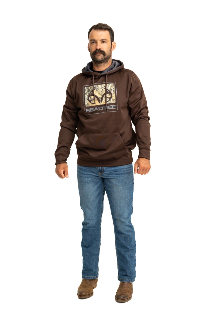 Realtree Men's Coldsnap Brown Performance Hoodie 4 Realtree Men's Coldsnap Brown Performance Hoodie - Image 2