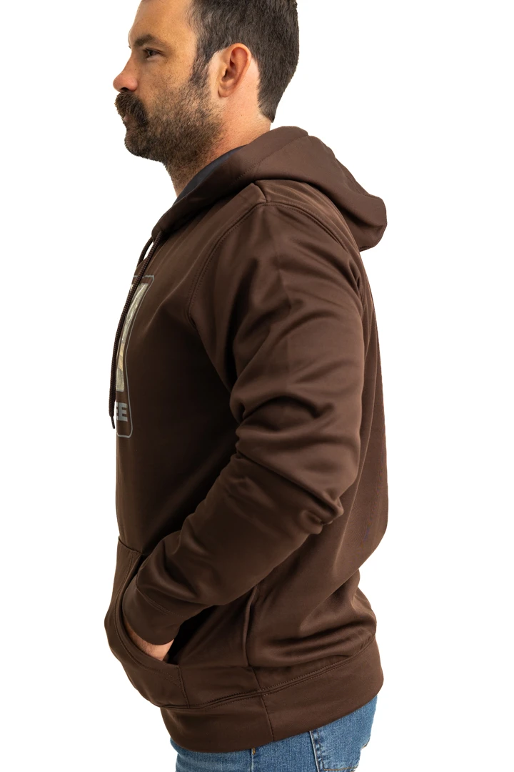 Realtree Men's Coldsnap Brown Performance Hoodie 6 Realtree Men's Coldsnap Brown Performance Hoodie - Image 4