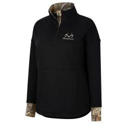 Realtree Women's Aspen 1/4 Snap Fleece Pullover -Camouflage Sales Shop RO4350 BK 86579.1682542627